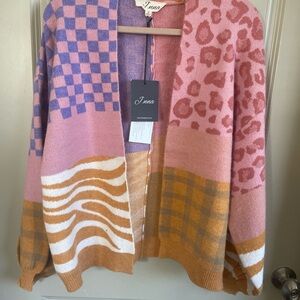 Multicolor Patterned Women's Cardigan